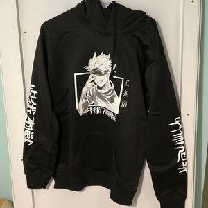 Jujitsu Kaisen Gojo Black Graphic Hoodie